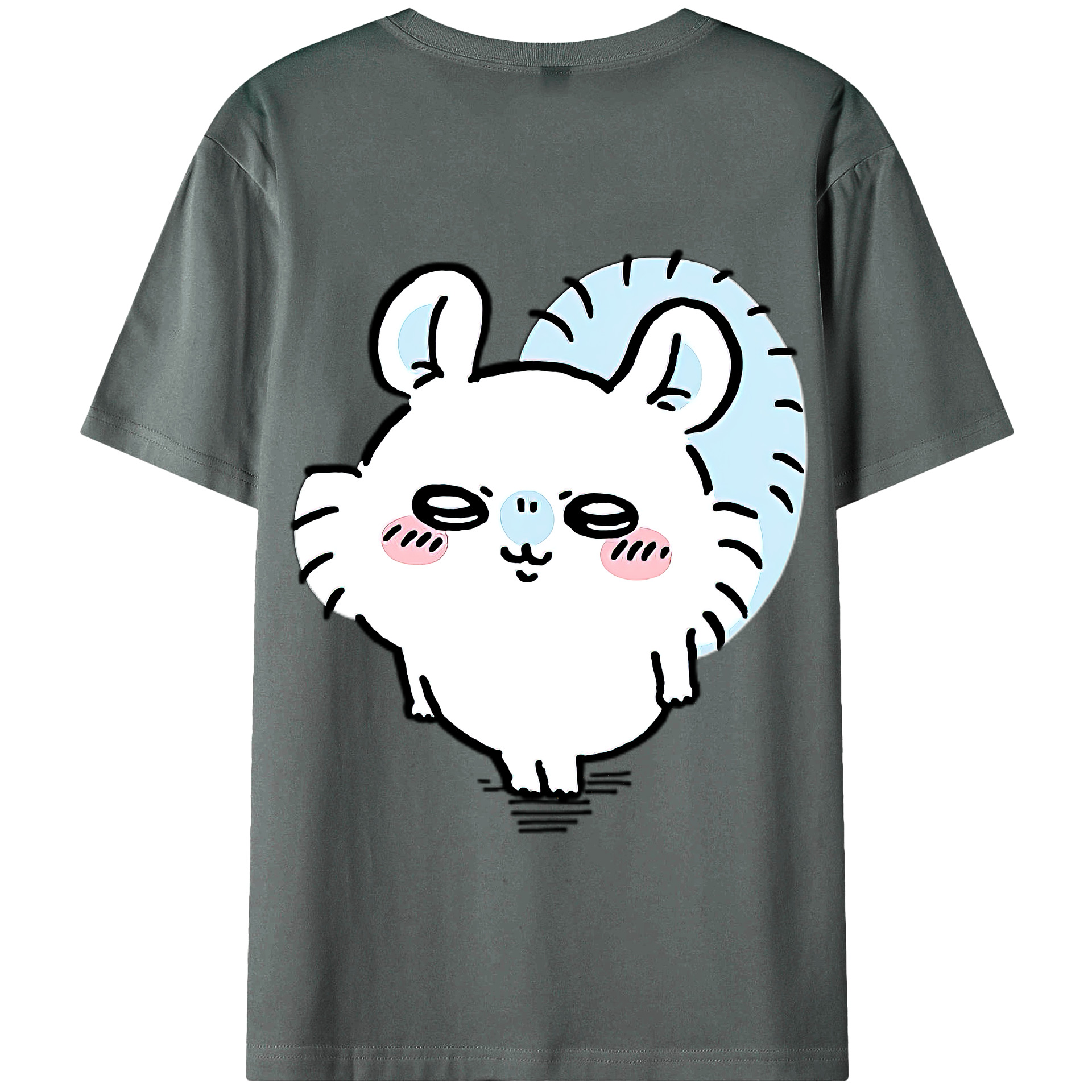 （画像用） ちいかわ モモンガ Chii-kawa Momonga 綿100％半袖Tシャツ（背面プリント）
